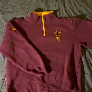 Youth large Arizona State quarter zip sweater